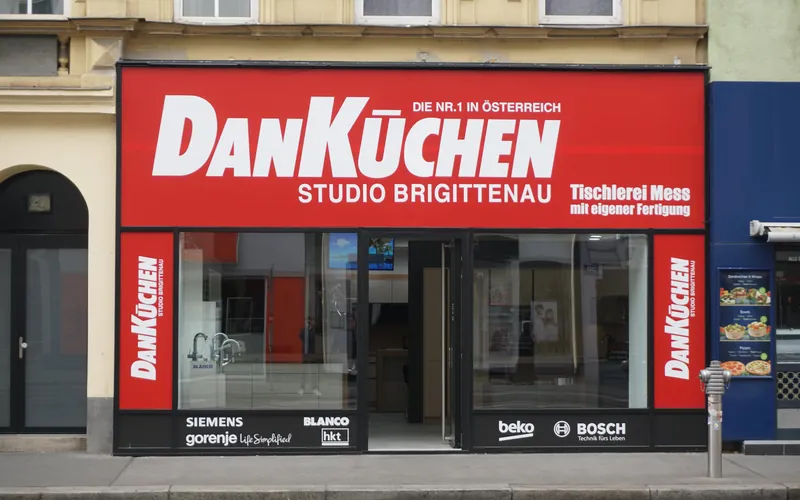 Schauraum DanKüchen Studio Brigittenau – DanKüchen Brigittenau mit eigener Fertigung, in einem Wiener Gründerzeithaus