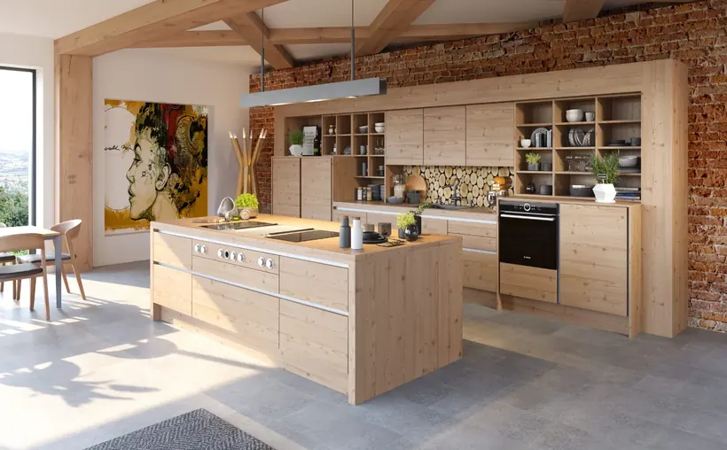 Küchenarchitektur – Holz und Industrie-Charme